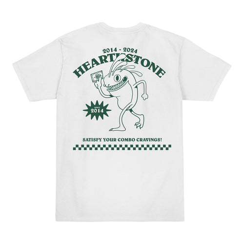 Hearthstone Maglietta Vintage 10° Anniversario Murloc Pizza Bianca - Versione Verde
