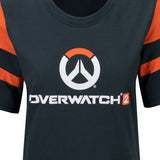 Overwatch Maglietta 2 Logo Donna Charcoal - Vista da vicino