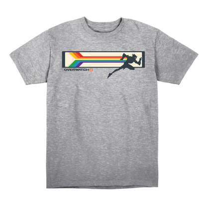 Maglietta Overwatch 2 Tracer Pride Grigio - Vista frontale