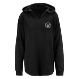 World of Warcraft Icon Logo Women's Black Hoodie - Front View