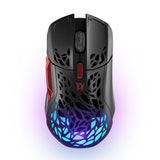 Steel Series Aerox 5 Wireless Mouse Diablo IV Edition - Top View with Blue Color