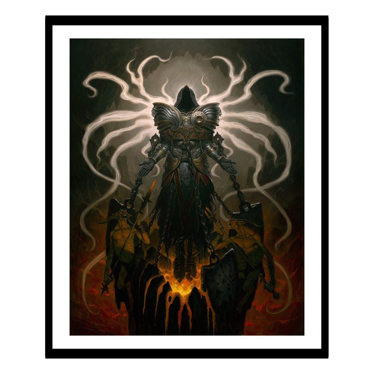 Diablo IV Inarius 16x20 in Framed Art Print - Front View
