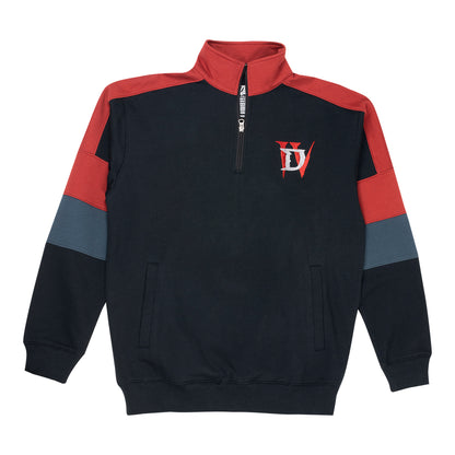 Diablo IV Black 1/4 Zip Logo Sweatshirt - Front View