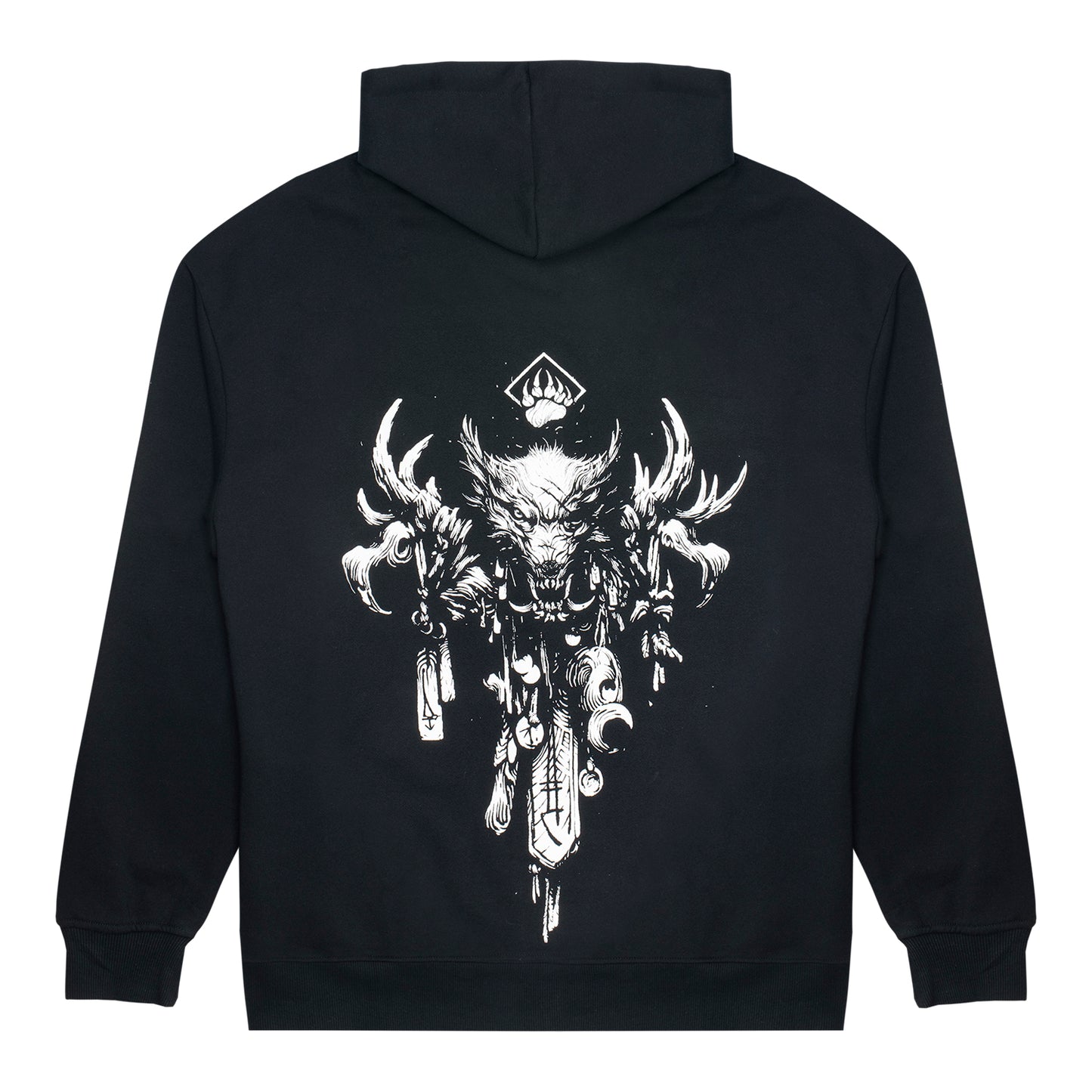Diablo IV Druid Sigil Black Zip-Up Hoodie - Back View