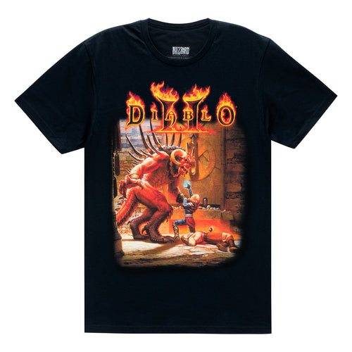 Diablo II Retro Black T-Shirt - Front View