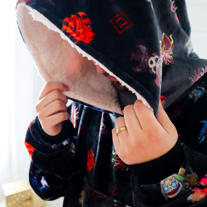 Diablo Cute But Deadly Wearable Blanket - Hood View