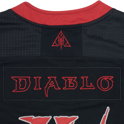 Diablo IV Black Hockey Jersey - Close-Up View