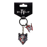 Diablo IV Mephisto Bloodied Wolf Keychain - Front View