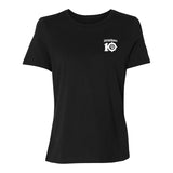 Hearthstone 10th Anniversary Ladies Vintage Murloc Pizza Black T-Shirt - Front View