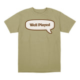 Hearthstone Well Played T-Shirt - Front View Olive Green Version