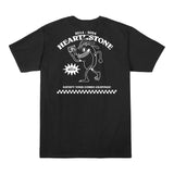 Hearthstone 10th Anniversary Vintage Murloc Pizza Black T-Shirt - White Print - Back View