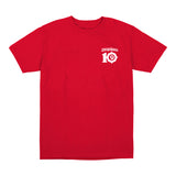 Hearthstone 10th Anniversary Vintage Murloc Pizza Red T-Shirt - Front View