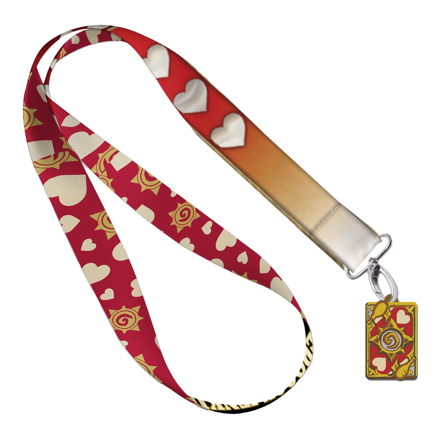 Hearthstone Lanyard with Rubber Charm - Front View