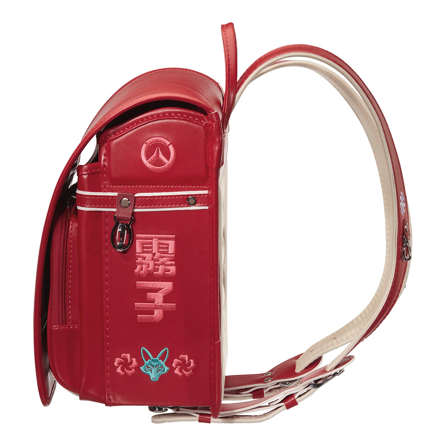 Transparent PVC and Red Eco-Leather Backpack