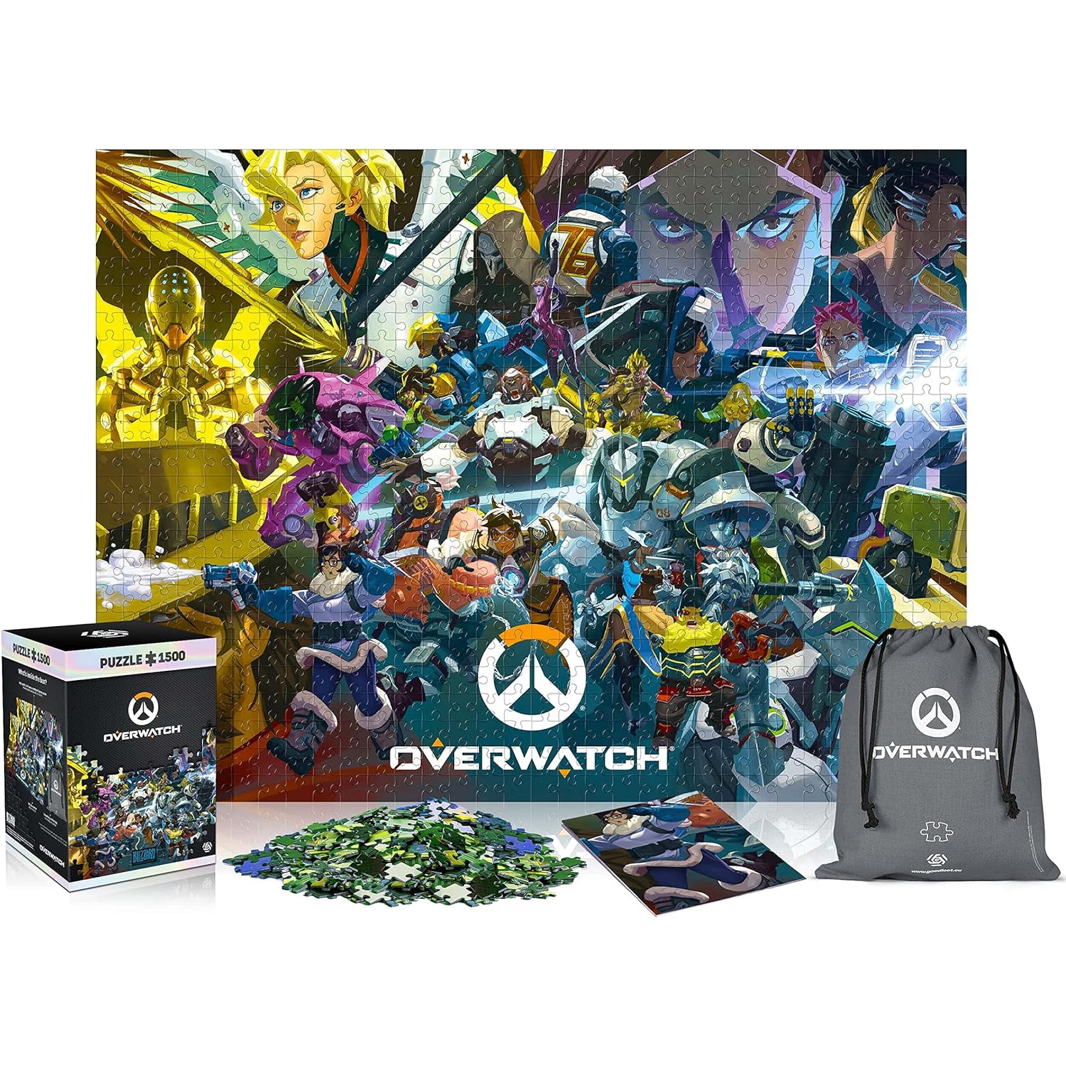 Overwatch Heroes Collage 1500 Piece Puzzle and Poster – Blizzard Gear Store