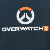 Overwatch 2 Logo Grey Crewneck Sweatshirt - Close Up View