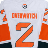 Overwatch 2 White Hockey Jersey - Close-Up View