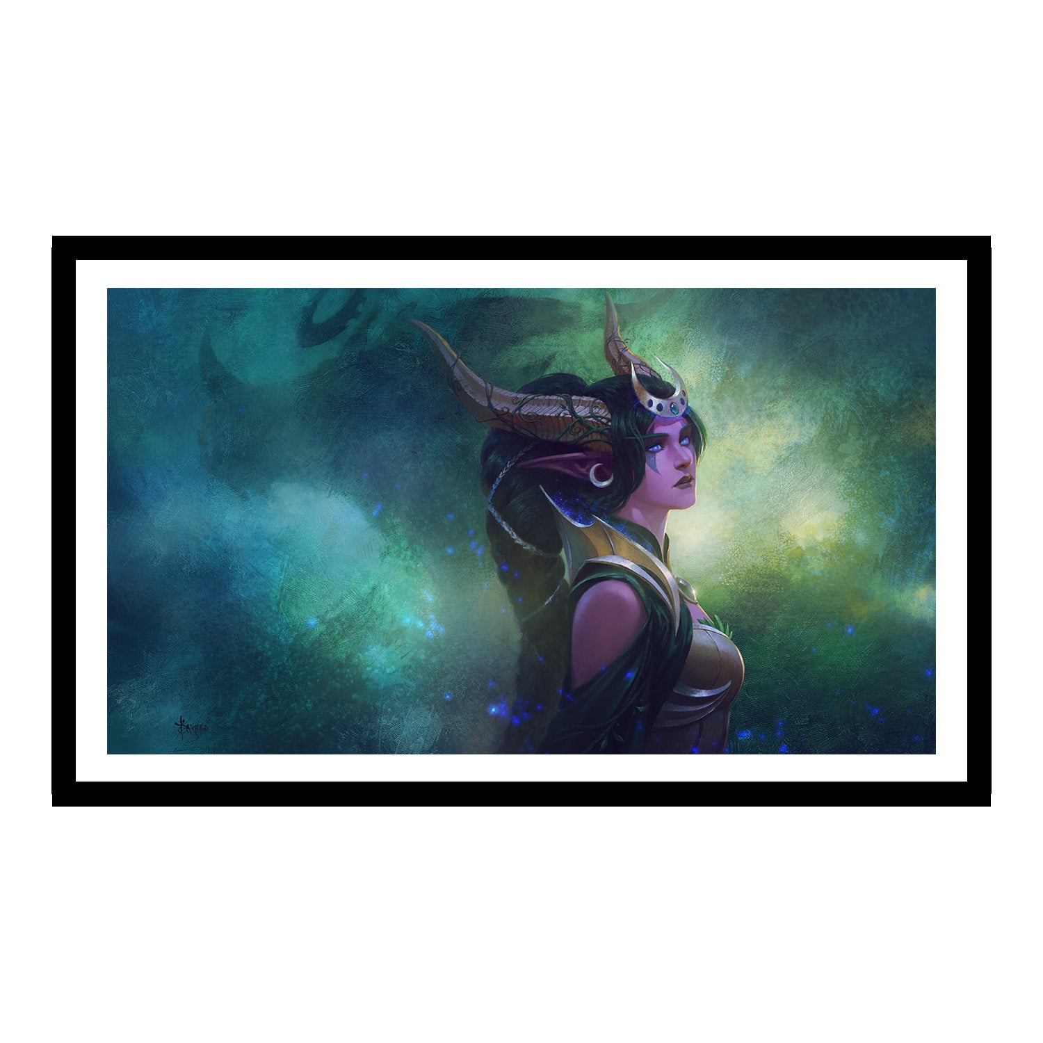 World of Warcraft Ysera 12x21 in Framed Art Print - Front View