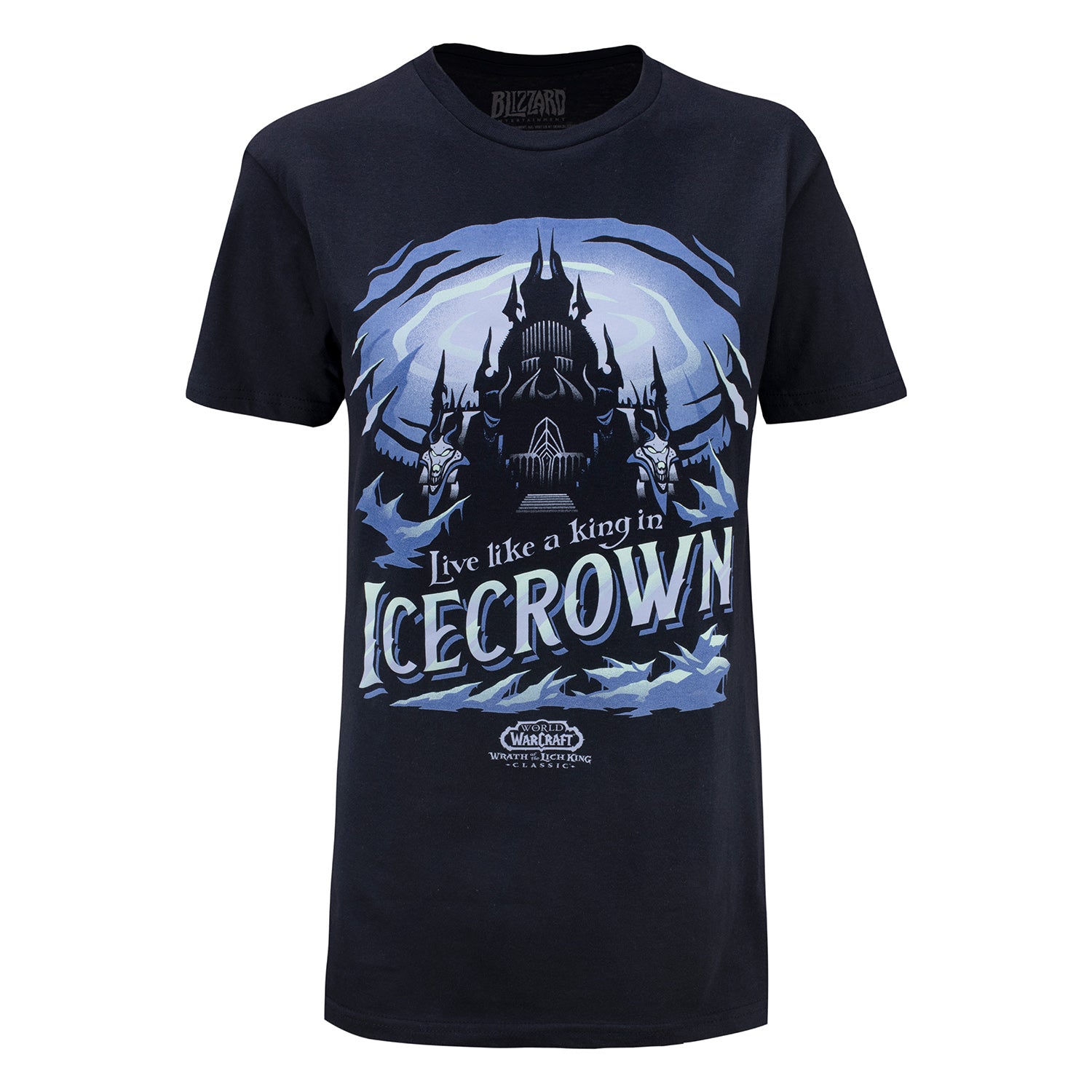 World of Warcraft Lich King J!NX Women's Blue Icecrown T-Shirt - Front View