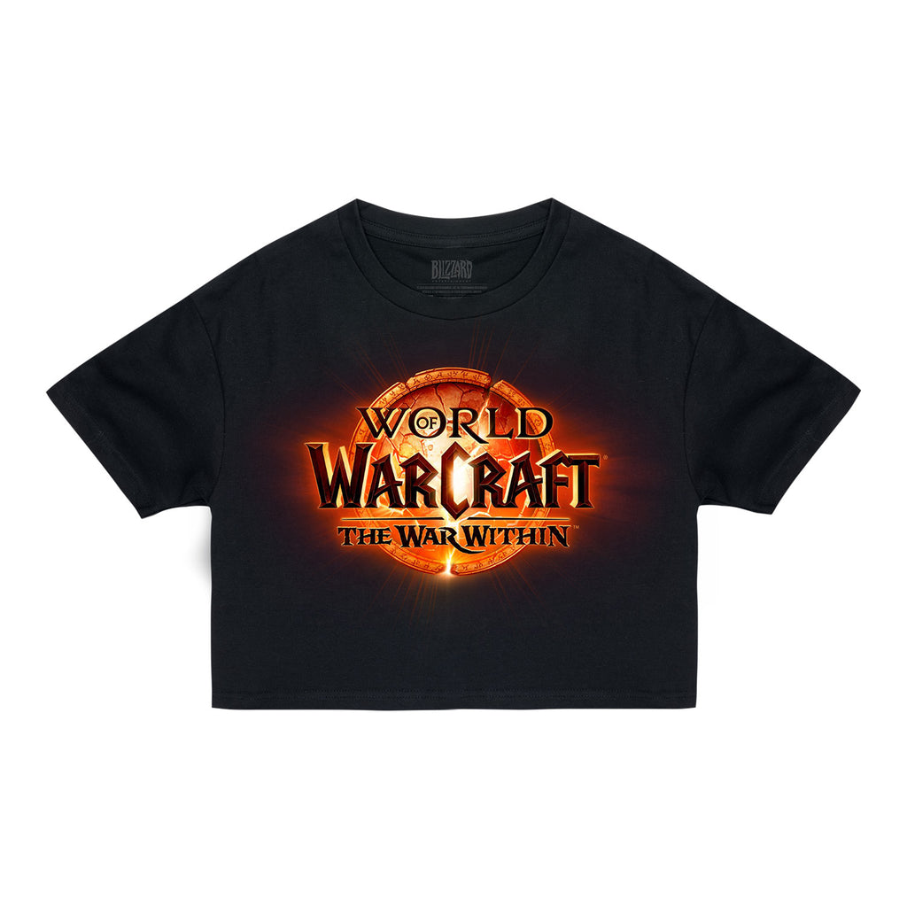 World of Warcraft: The War Within Logo Women's Cropped Black T-Shirt ...