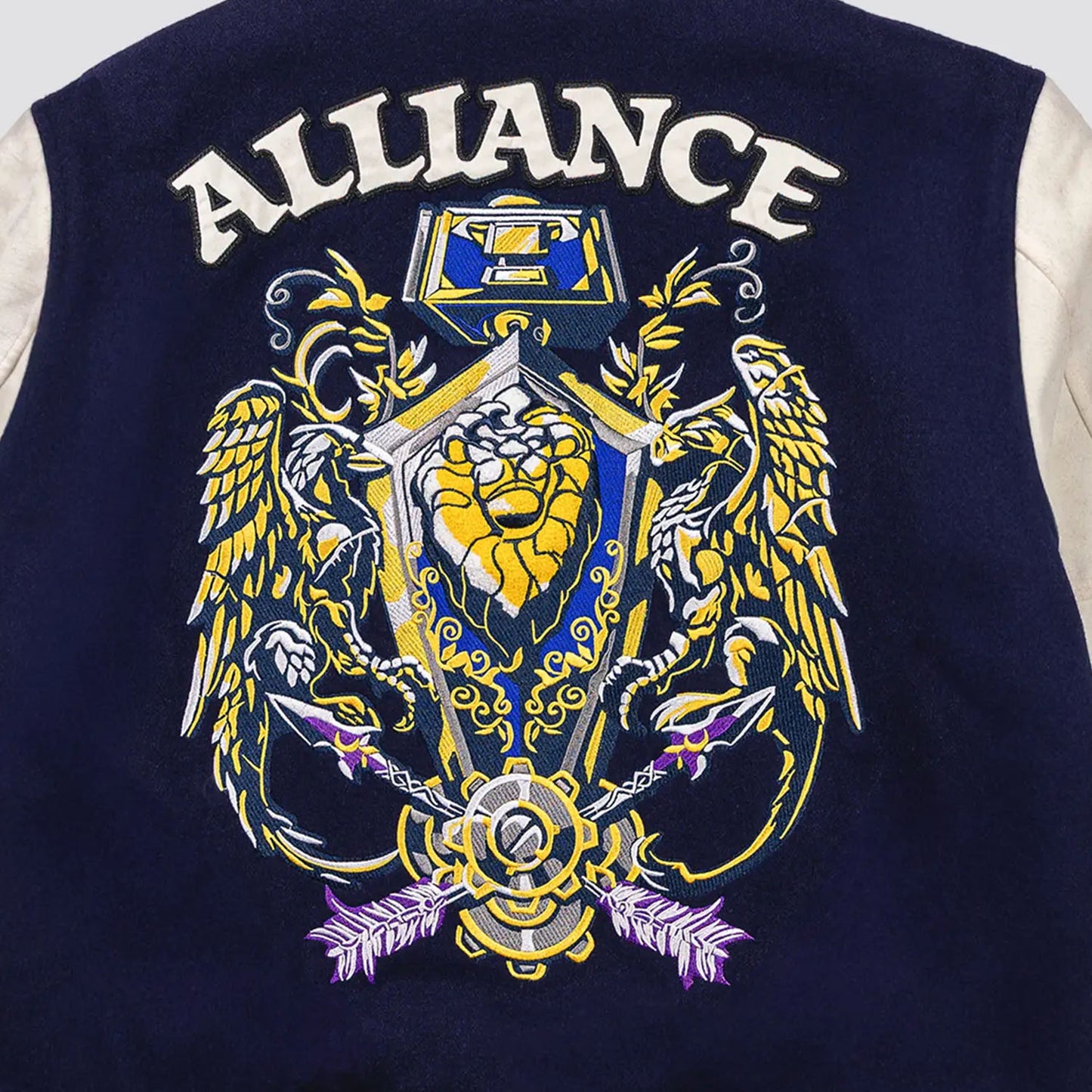 World of Warcraft Alliance Varsity Jacket - Back View
