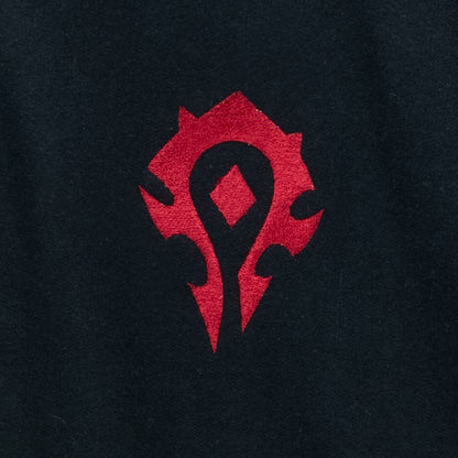 World of Warcraft Horde Logo Black Quarter-Zip Sweatshirt - Close-Up View