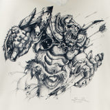 Warcraft Samwise Sketch Orc Hoodie - Close Up View