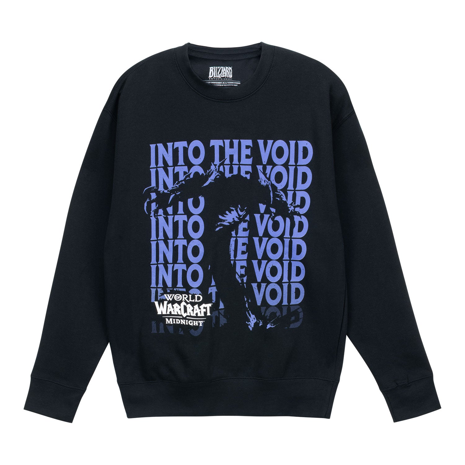 World of Warcraft: Midnight Void Black Crewneck Sweatshirt - Front View