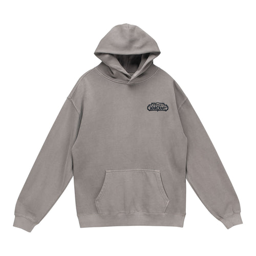 World of Warcraft Malfurion Sketch Grey Pullover Hoodie - Front View