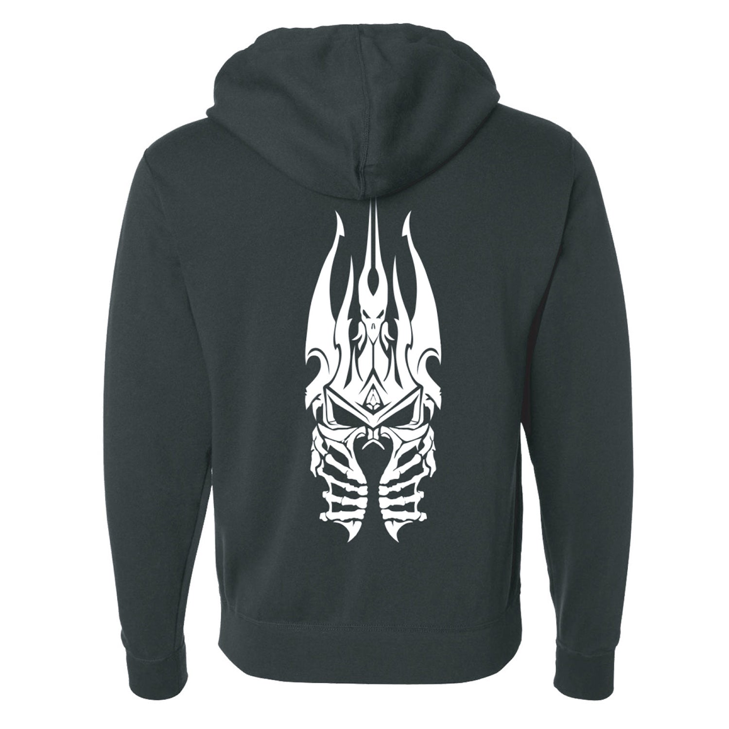 World of Warcraft Wrath of the Lich King Helm Hoodie - Back View Black Version