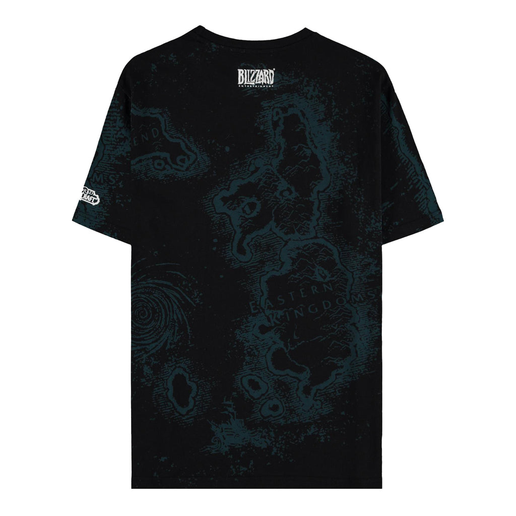 World of Warcraft Alliance Map of Azeroth Black T-Shirt – Blizzard Gear ...