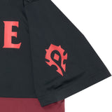 World of Warcraft Horde Red Colorblock T-Shirt - Close Up View