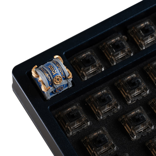 World of Warcraft Alliance Chest Artisan Keycap - Top View on Keyboard