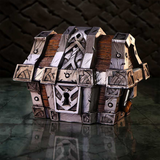World of Warcraft Silverbound Treasure Chest Box - Front View Lifestyle 