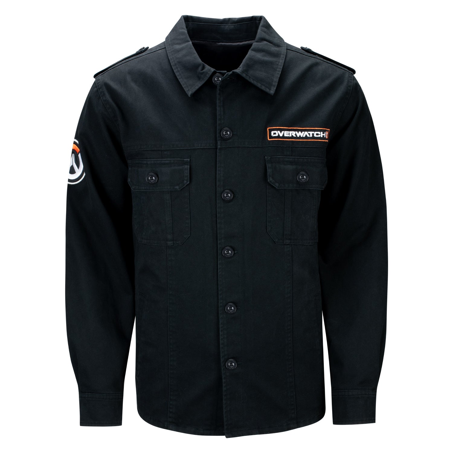 Overwatch 2 Black Military Jacket - Front View