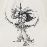 Warcraft Samwise Sketch Night Elf Tan T-Shirt - Close Up View