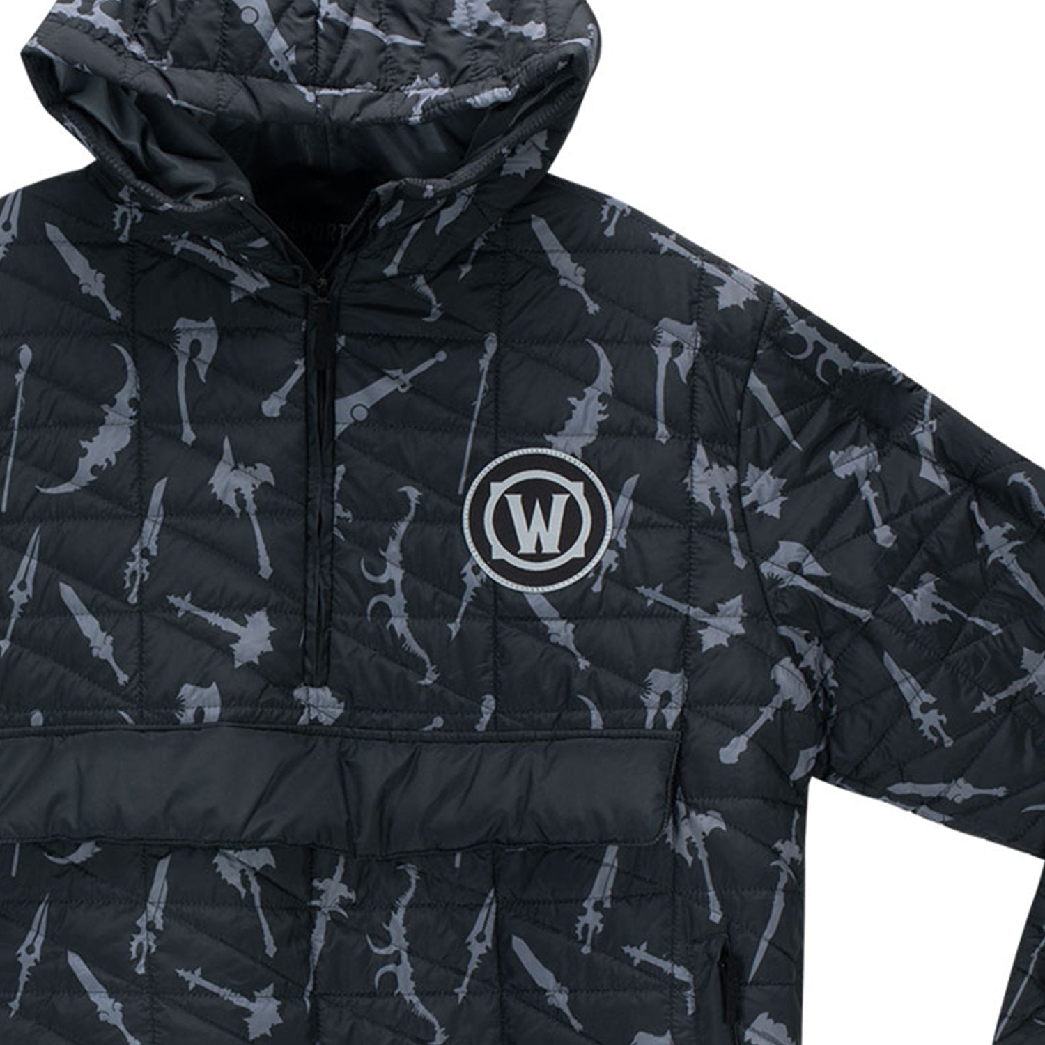 World of Warcraft Weapons Half-Zip Pullover Jacket - Close Up View