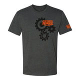 Warcraft Arclight Rumble Charcoal Gears T-Shirt - Front View