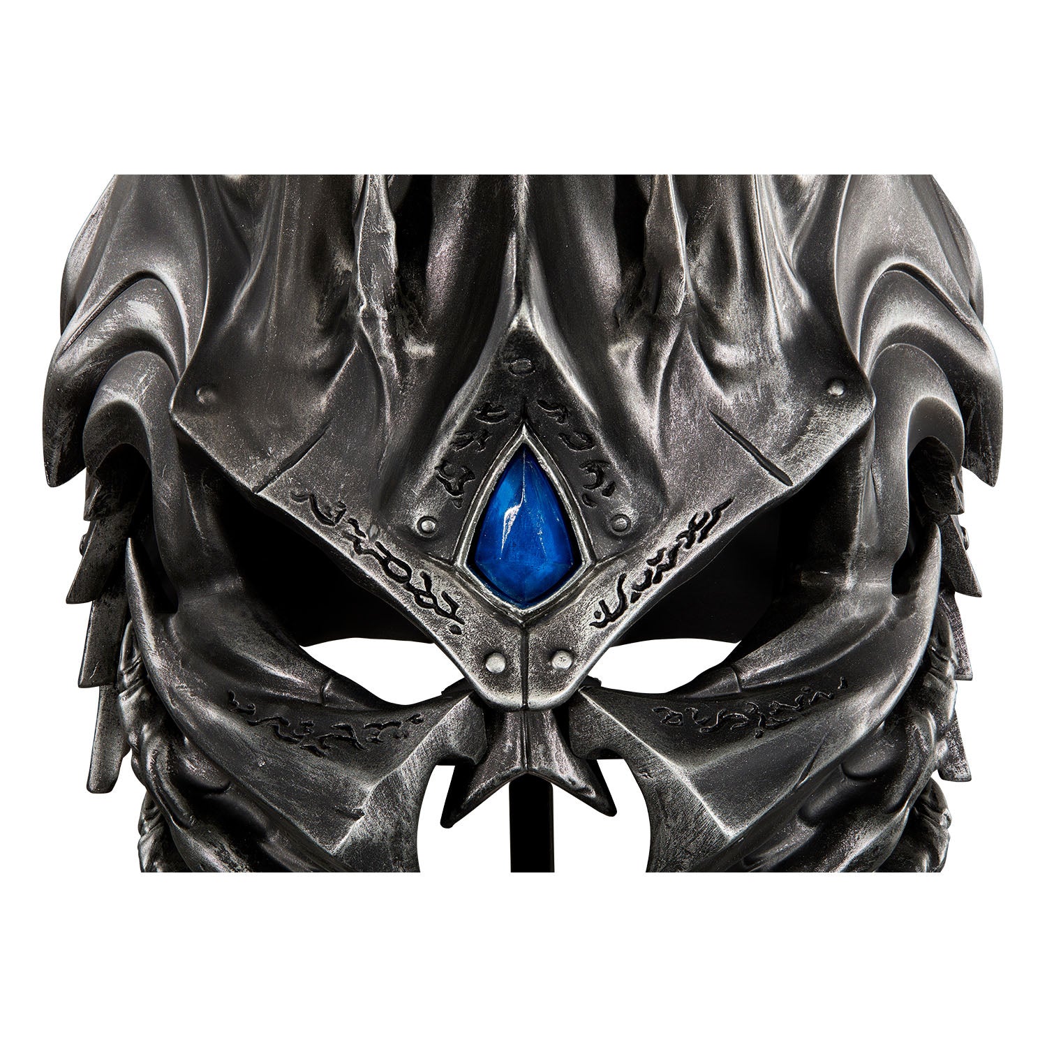 World of Warcraft Arthas 19 in Replica Helm of Domination in Grey - Zoom Face View