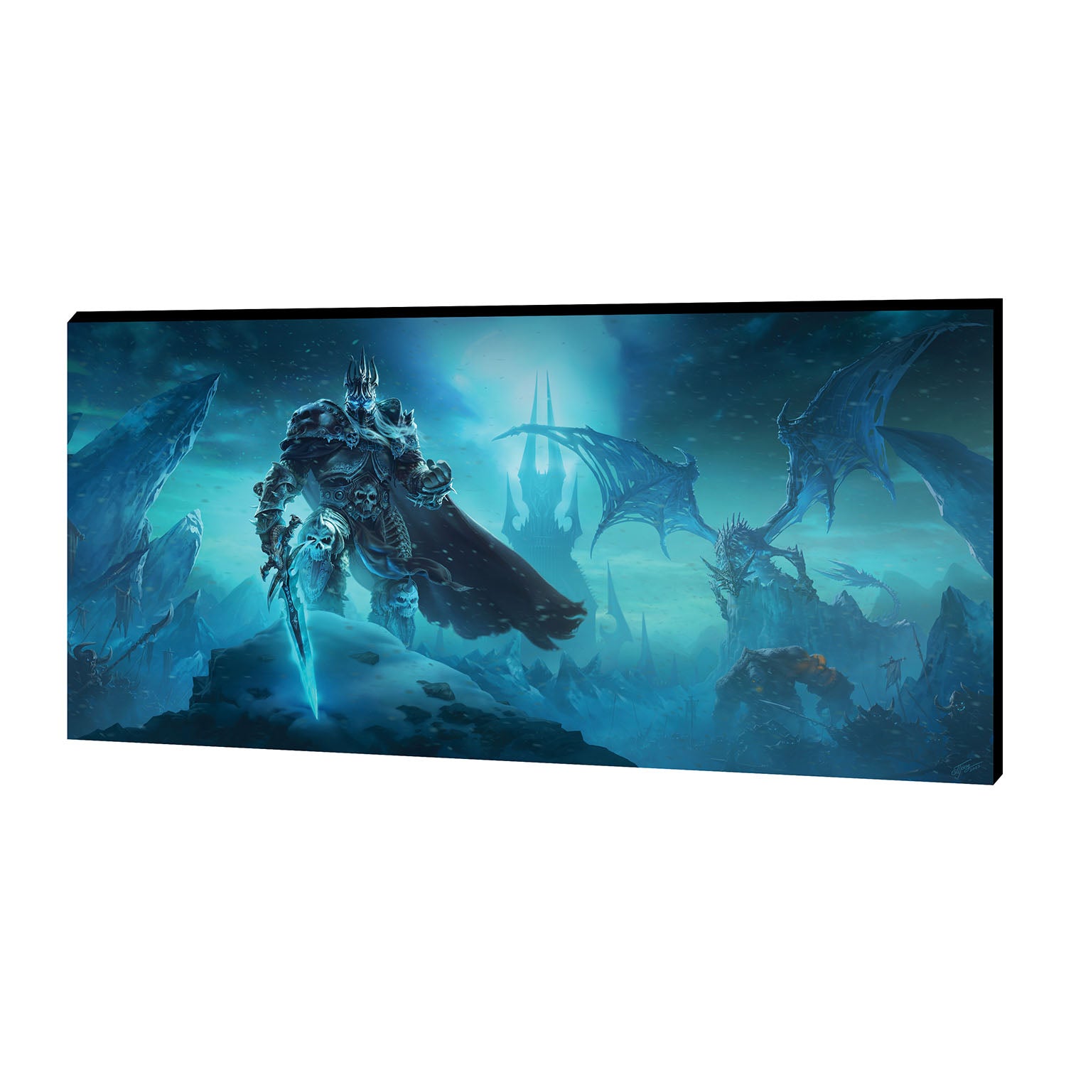 World of Warcraft All The King's Men 12 x 23 in Canvas in Blue - Front View