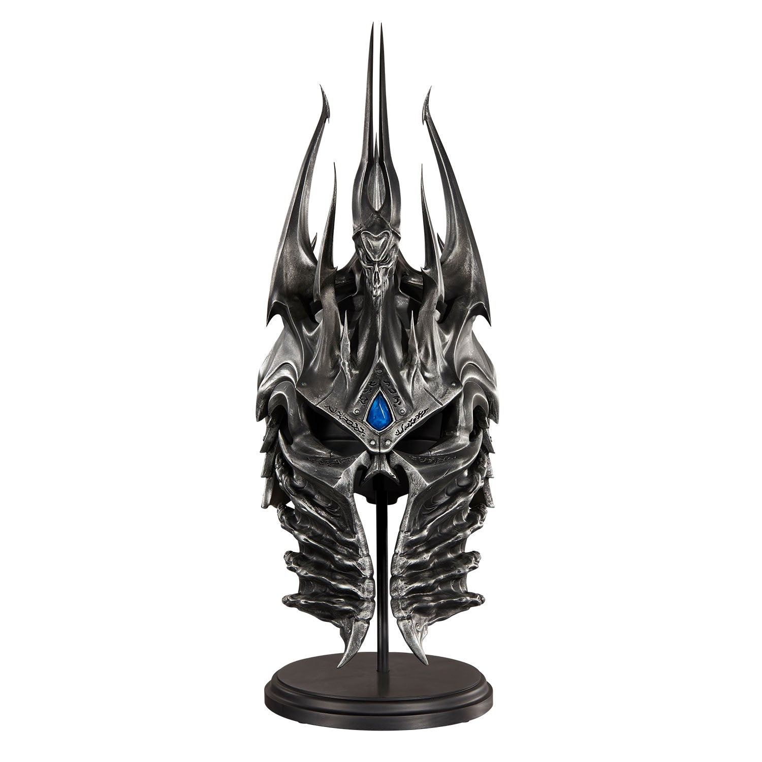 World of Warcraft Arthas 19 in Replica Helm of Domination in Grey - Front View