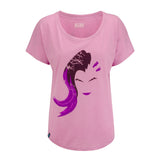 Overwatch Sombra Women's Pink Scoop Neck T-Shirt - Front View
