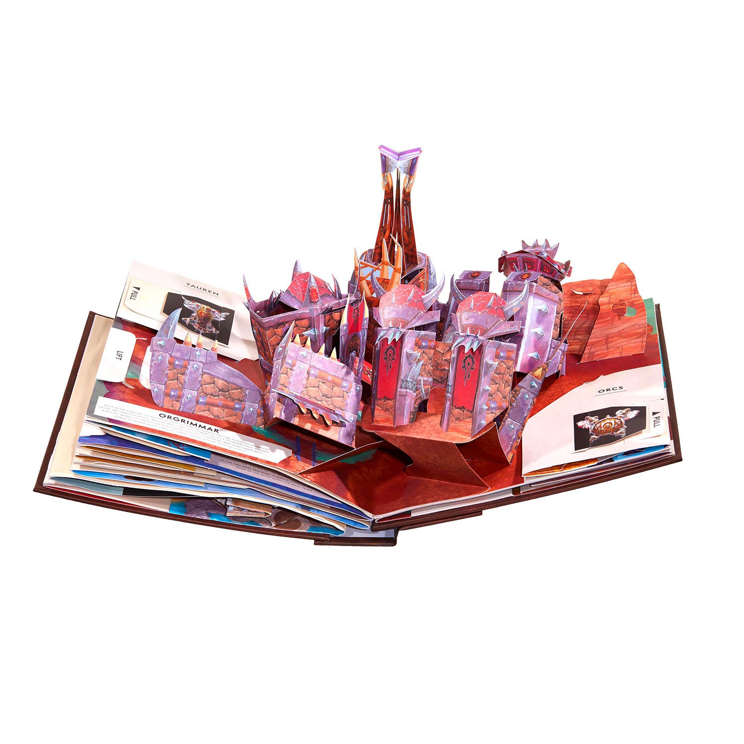 The World of Warcraft Pop-Up Book - Collector's Edition in Brown - Open View