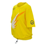 Overwatch Mercy Women's Yellow Wings Cropped T-Shirt - Left Side View