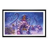 Hearthstone C’thun The Shattered 14" x 24" Framed Art Print in Blue - Front View