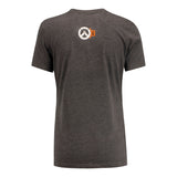 Overwatch 2 Tracer Women's Charcoal V-Neck T-Shirt - Back View
