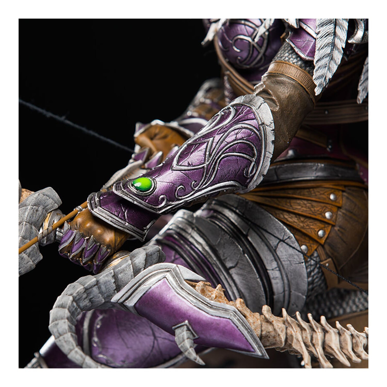 World of Warcraft Sylvanas 17'' Premium Statue in Purple - Zoom Arm View