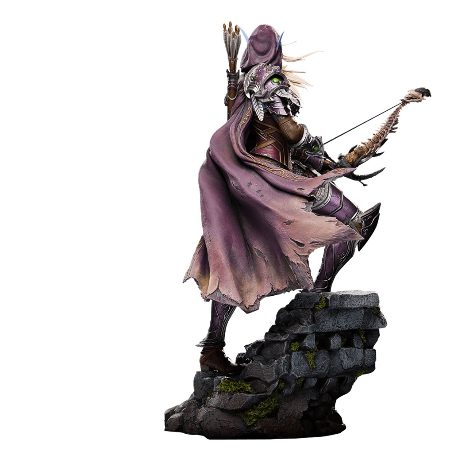 World of Warcraft Sylvanas 17'' Premium Statue in Purple - Back View