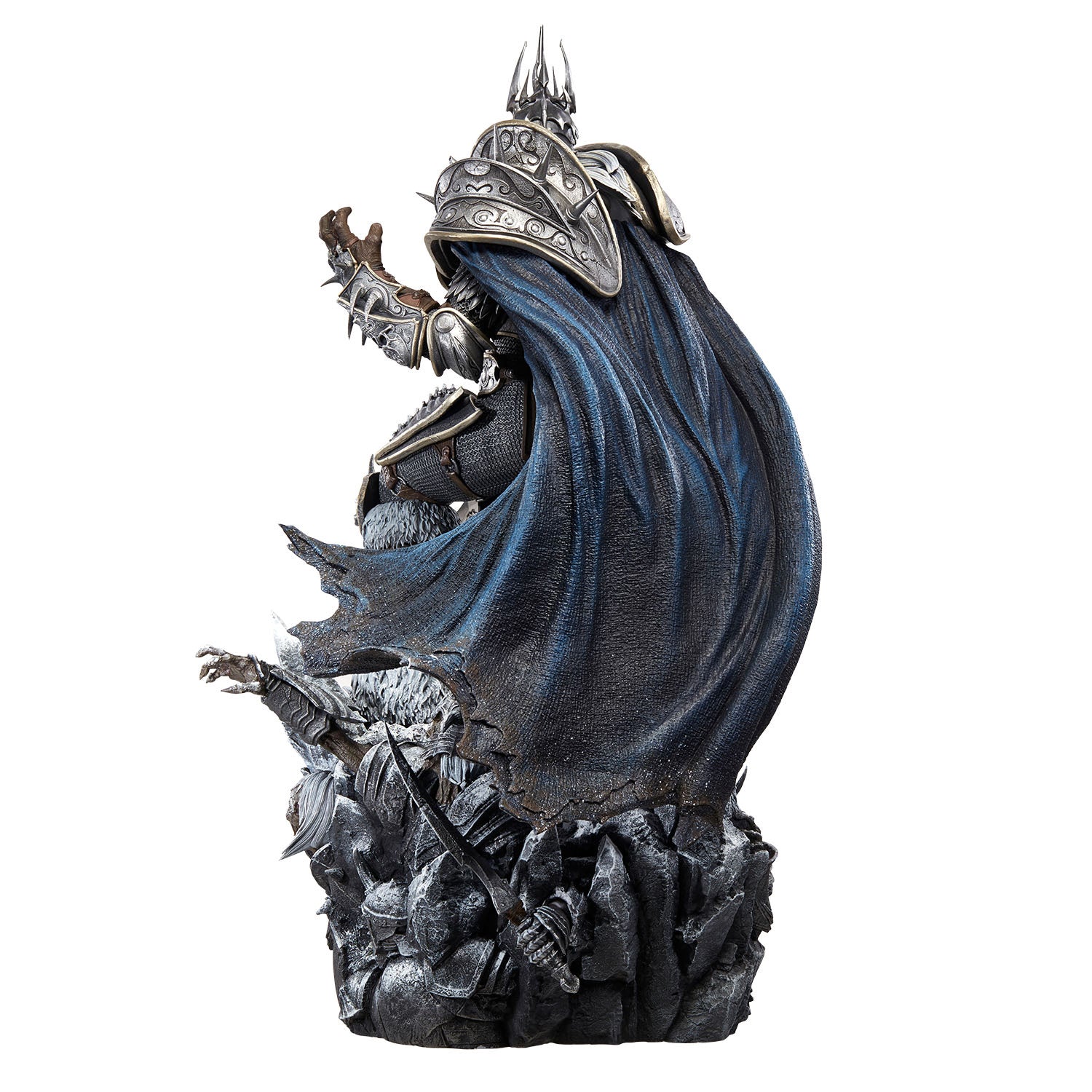 World of Warcraft Lich King Arthas 26" Premium Statue in Grey - Back View