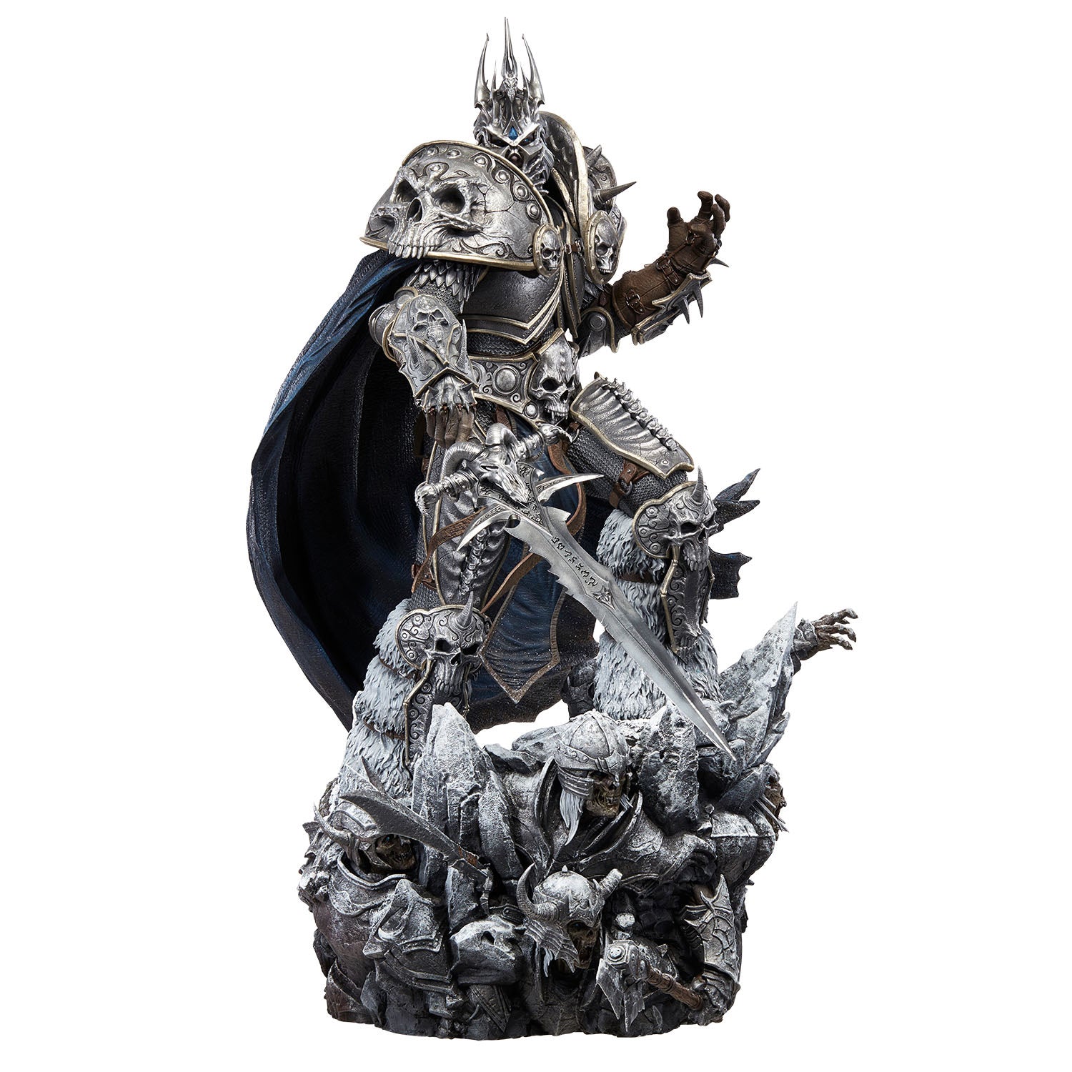 World of Warcraft Lich King Arthas 26" Premium Statue in Grey - Front View